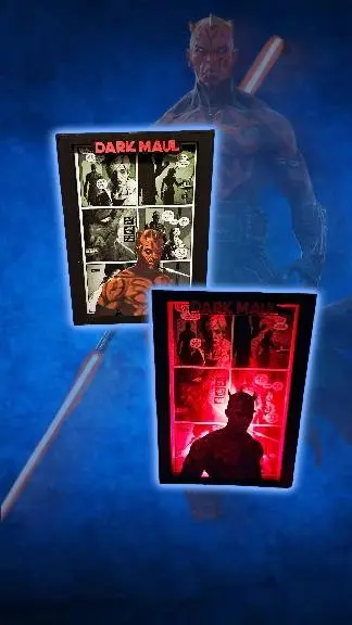 Un cadre lumineux personnalisable sur le thème Dark Maul.